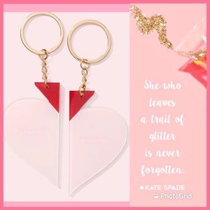 NEW Kate Spade ♠️ Upside Down Spade ♥️ Key Fobs